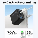 Anker Củ sạc A121C 70W 4 cổng - Sạc nhanh PD Không Nóng Tương thích iPhone 7-17 cả nhà  Android A121C [BH 18 tháng] — ảnh 6