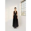 Đầm Dài Cổ Yếm SYLVETTE DRESS Chất Chéo Ý Phối Ren Cao Cấp – Váy Dạ Hội Nữ Màu Đen Sang Trọng Quyến Rũ