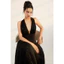 Đầm Dài Cổ Yếm SYLVETTE DRESS Chất Chéo Ý Phối Ren Cao Cấp – Váy Dạ Hội Nữ Màu Đen Sang Trọng Quyến Rũ