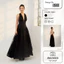 Đầm Dài Cổ Yếm SYLVETTE DRESS Chất Chéo Ý Phối Ren Cao Cấp – Váy Dạ Hội Nữ Màu Đen Sang Trọng Quyến Rũ