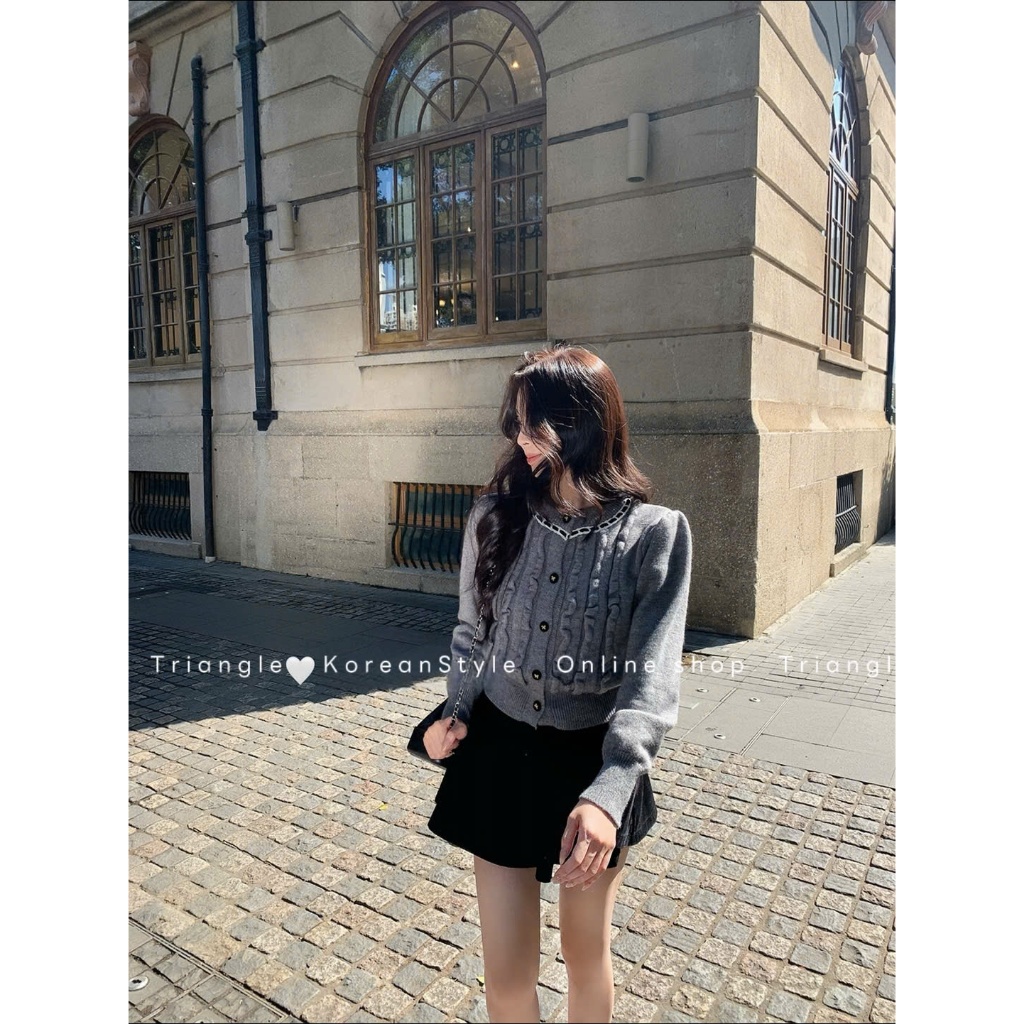 TRIANGLE - Metalic Sweater (Cân nhắc kỹ, returned is not welcomed)- Áo len kiểu Hàn Quốc phong cách thanh lịch
