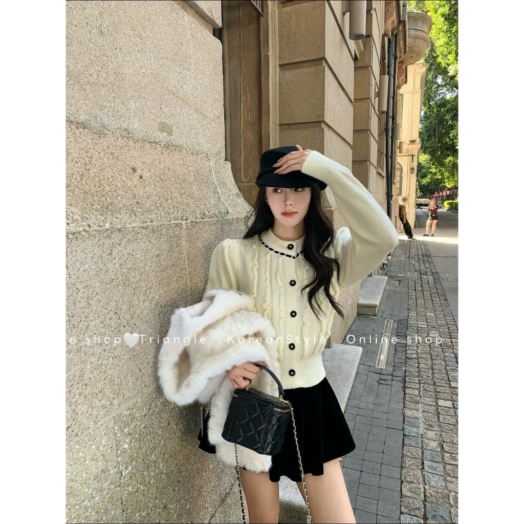 TRIANGLE - Metalic Sweater (Cân nhắc kỹ, returned is not welcomed)- Áo len kiểu Hàn Quốc phong cách thanh lịch