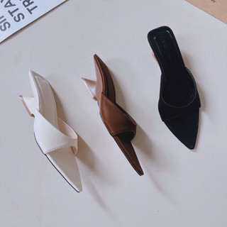 Dép Guốc Ngang Bầu Gót Uốn Mieo Shoes D3102 D3103 D3104