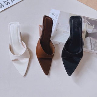 Dép Guốc Ngang Bầu Gót Uốn Mieo Shoes D3102 D3103 D3104