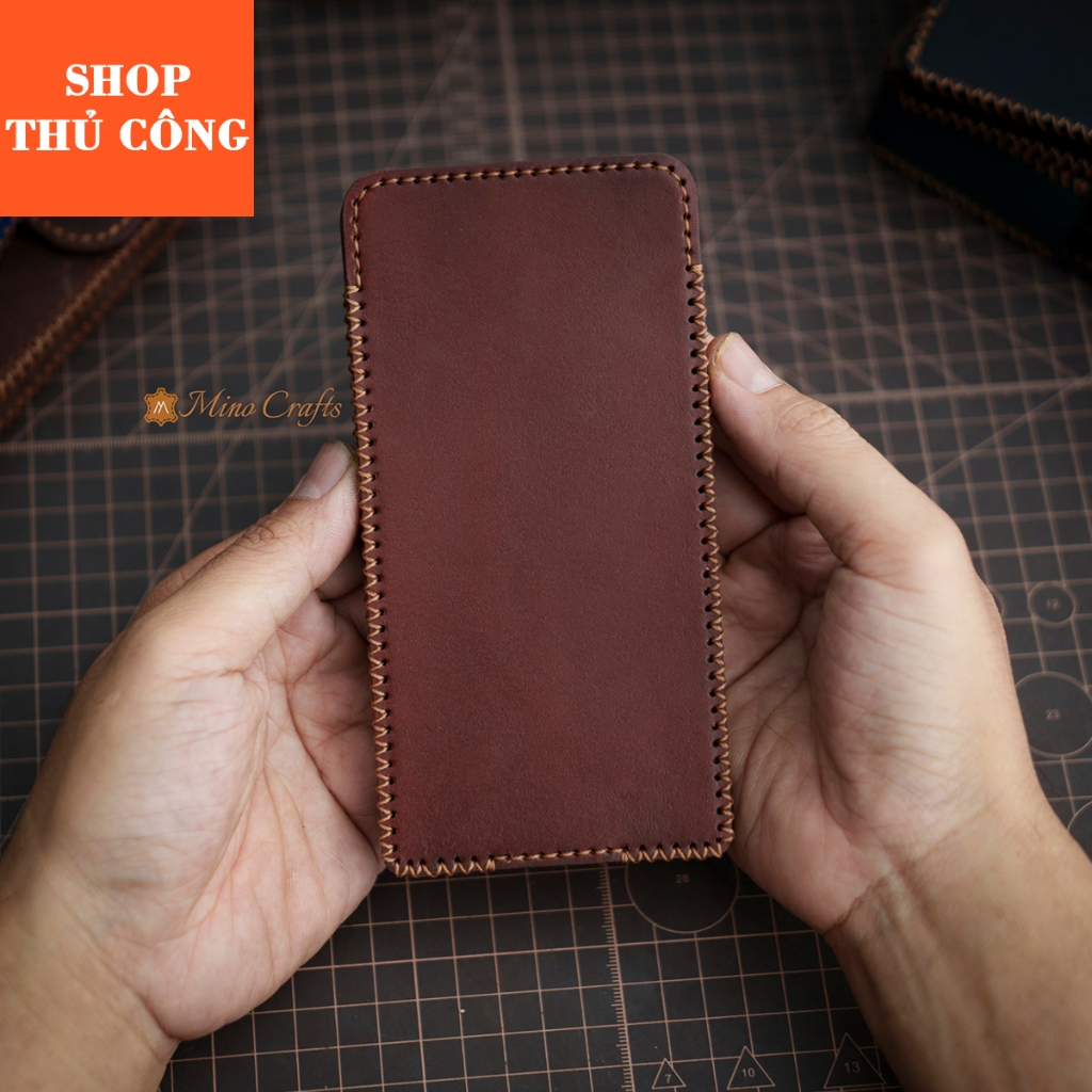 Mino Crafts - Bao da điện thoại thủ công Mino Crafts – Da bò thật, khâu tay – Hỗ trợ mọi dòng máy