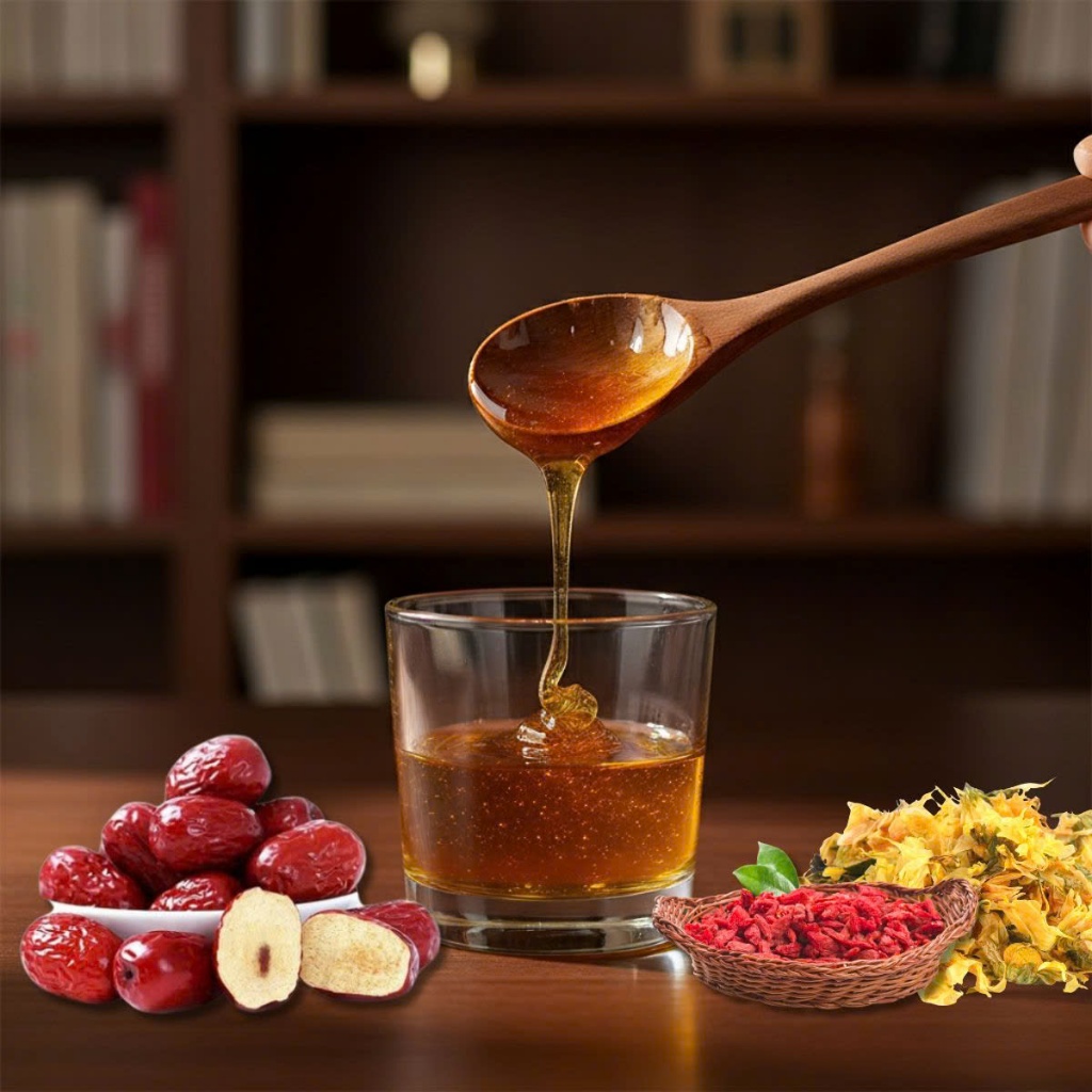 Mật táo đỏ kỷ tử hoa cúc Wakamono Organic Hảo hạng, cải thiện tuần hoàn, phục hồi sức khỏe, bổ khí
