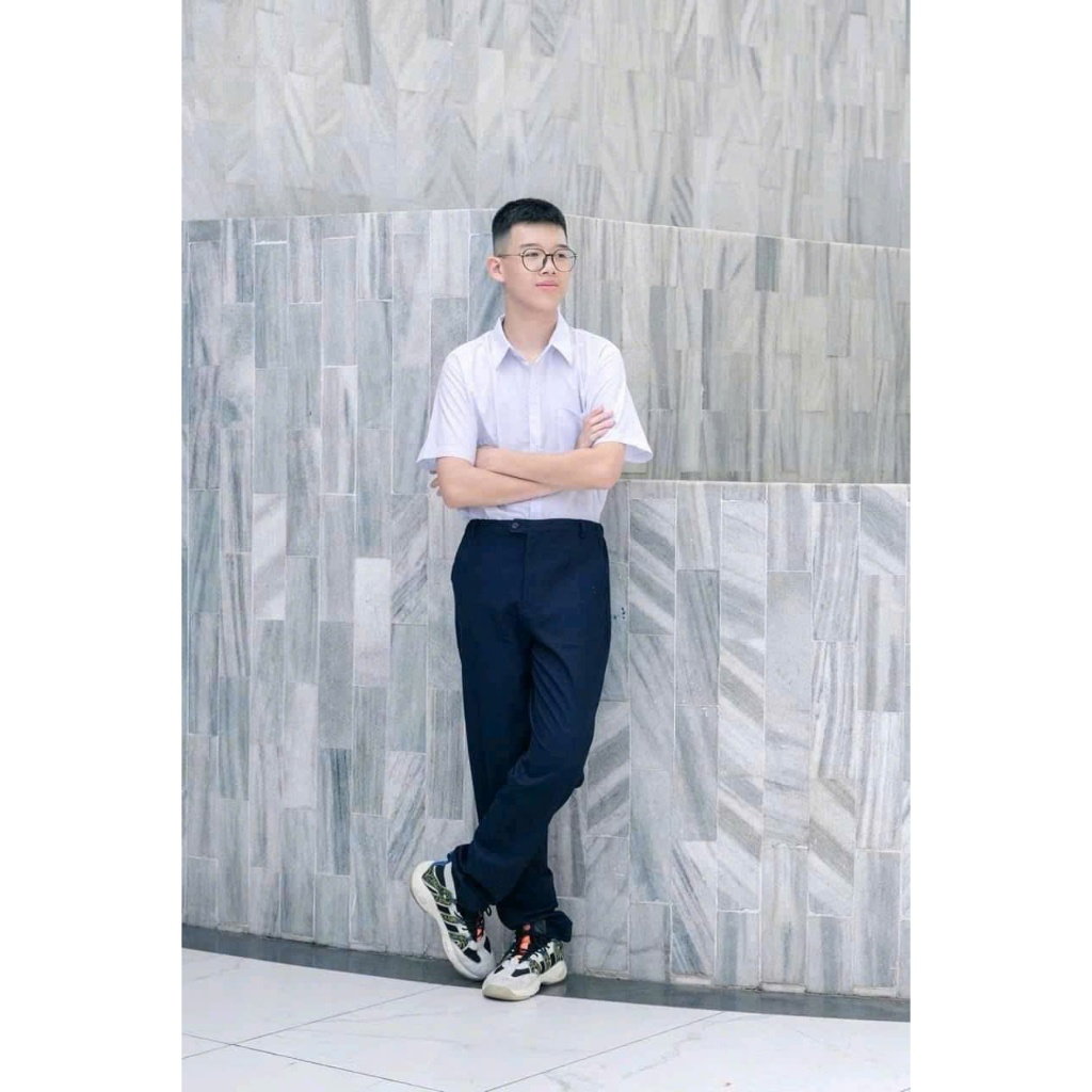 [Quần Khóa] Quần Tây Học Sinh Tiểu Học, Trung Học, Quần Âu Có Khóa Kéo Đi Học Dành Cho Học Sinh Lưng Thun Màu Xanh Đen