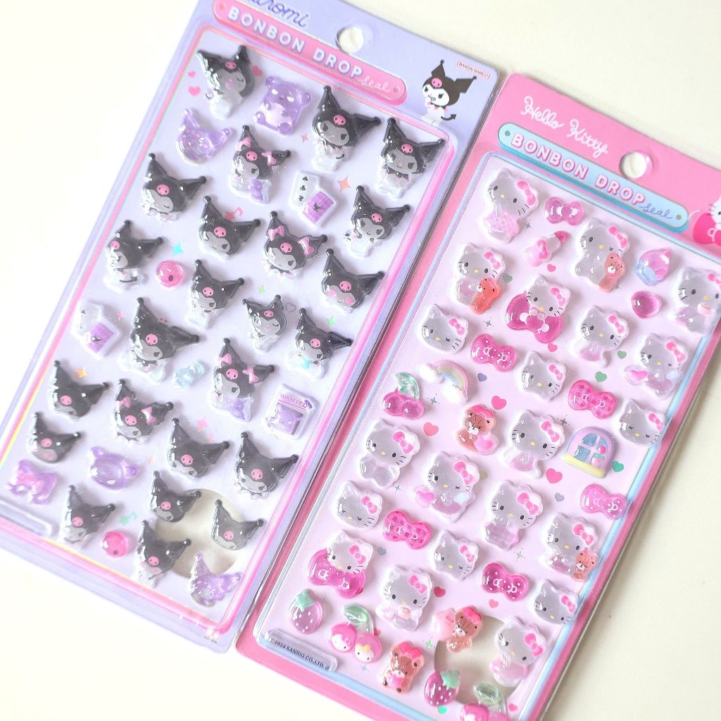 Hình dán bong bóng 3D dễ thương Sanrio Cinnamoroll, My Melody, Hello Kitty, chống nước, dùng dán ốp điện thoại tự làm.