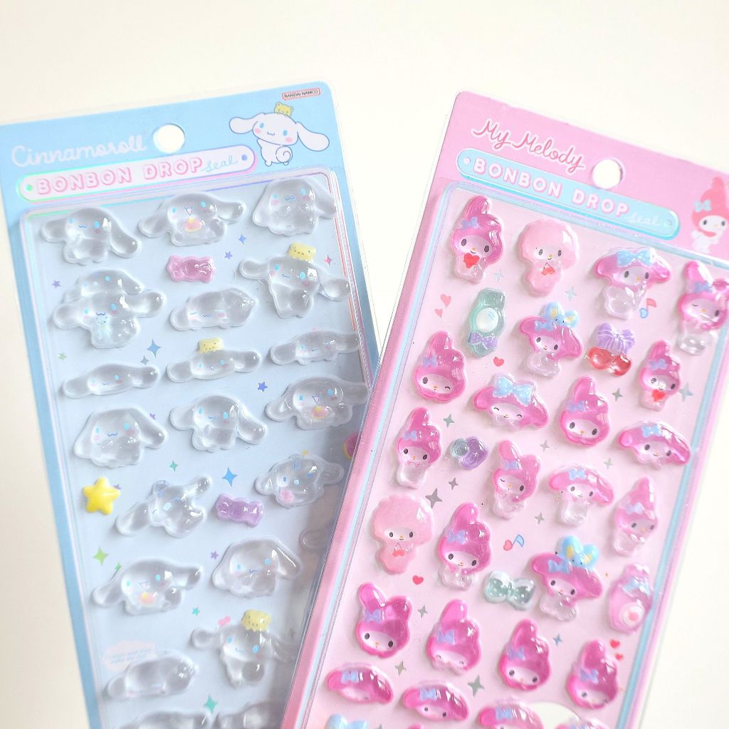 Hình dán bong bóng 3D dễ thương Sanrio Cinnamoroll, My Melody, Hello Kitty, chống nước, dùng dán ốp điện thoại tự làm.