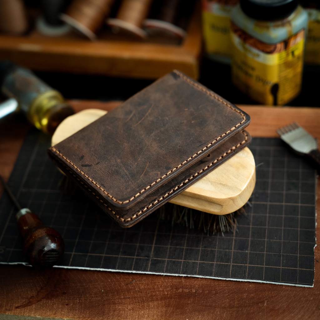 Mino Crafts - Ví nam minimal handmade da bò - Ví nam mini