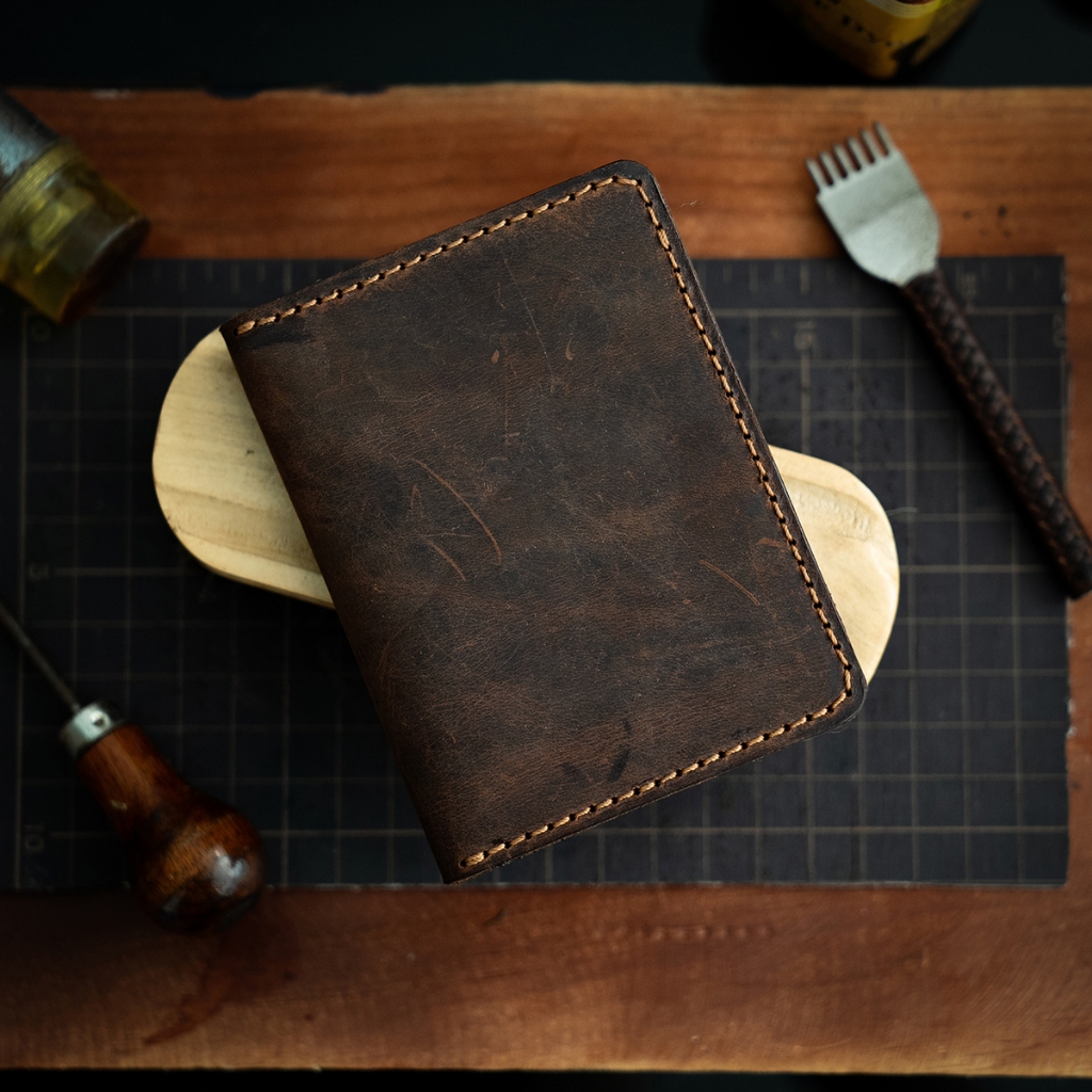Mino Crafts - Ví nam minimal handmade da bò - Ví nam mini