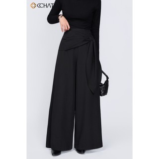Quần Ống Rộng 𝐂𝐂𝐇𝐀𝐓 Dáng Suông Elave Drape Chất Liệu Tuytsi Cao Cấp 25QDS2017ST