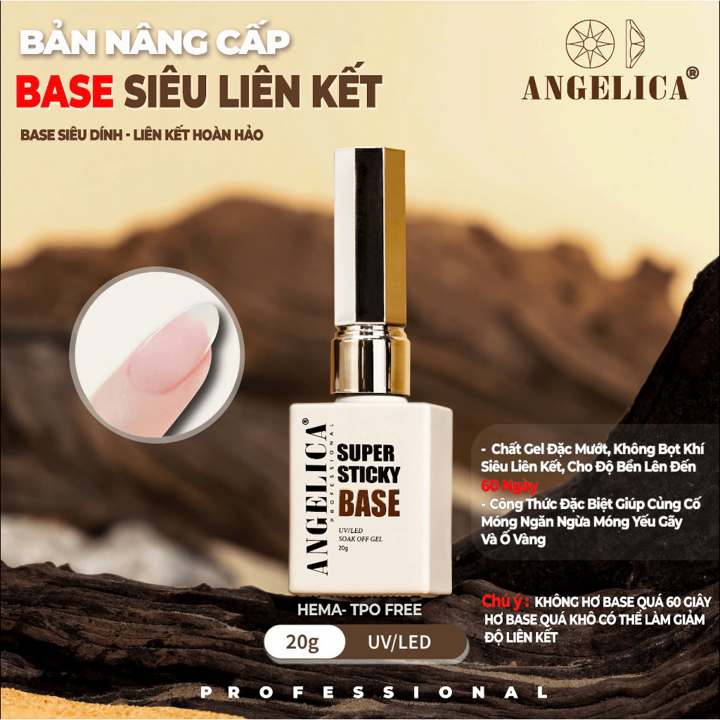 Base Siêu Liên Kết Angelica - Chất Đặc Mướt , Không Bọt Khí , Siêu Liên Kết , Độ Bên 60 Ngày ANG-B