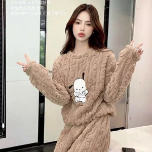 Bộ Đồ Ngủ Lông Hình Voi Vẵn Thừng FreeSize , Bộ Bông Nỉ Giữ Nhiệt Bo Gấu Mặc Nhà Siêu Ấm 128