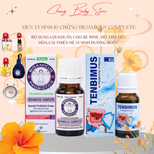 Men Vi Sinh 10 Chủng BioAmicus và Men vi sinh 10 chủng Tenbimus giảm táo bón tiêu chảy rối loạn tiêu hóa nôn trớ