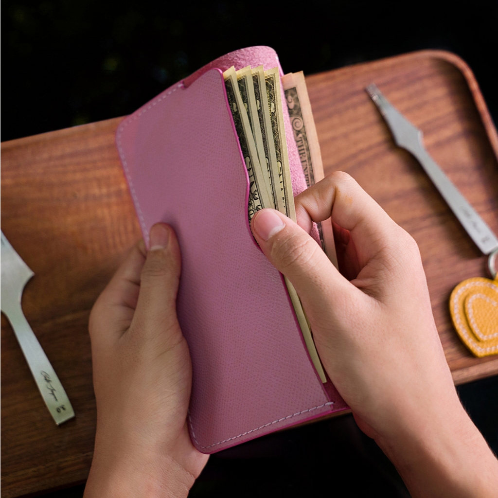Mino Crafts - Ví cầm tay - Dành cho nữ - Đồ da thủ công - Nhiều màu sắc