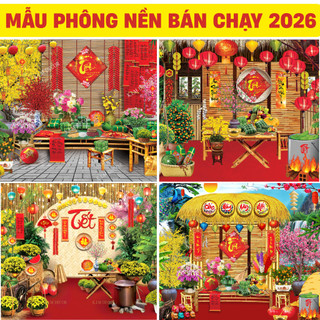 200 Mẫu Tranh Vải Phông Nền Truyền Thống Treo Tết, Bacdrop Decor Trang Trí Trường Học, Chung Cư, Quán Nước TET - BEEKIDS