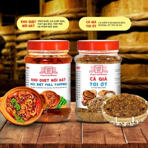 COMBO 2 món gồm Kho quẹt nồi đất 250g và Cá giã tỏi ớt 90g thơm ngon loại đặc biệt Làng Chài Xưa