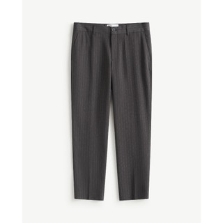 Quần Tây Dài Nam Sọc Form Slim Cropped - Routine 10F25PFO013