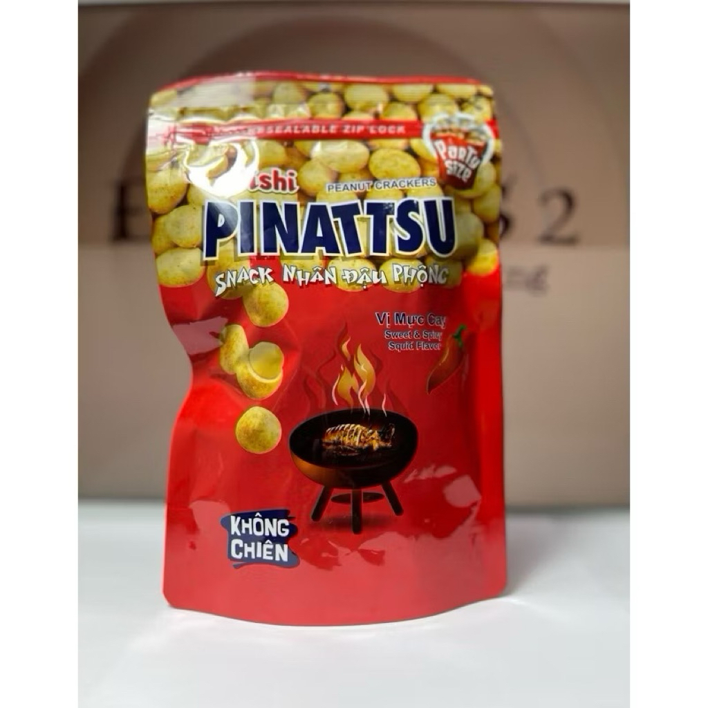 Snack nhân đậu phộng PINATTSU OISI gói lớn 85g đủ vị