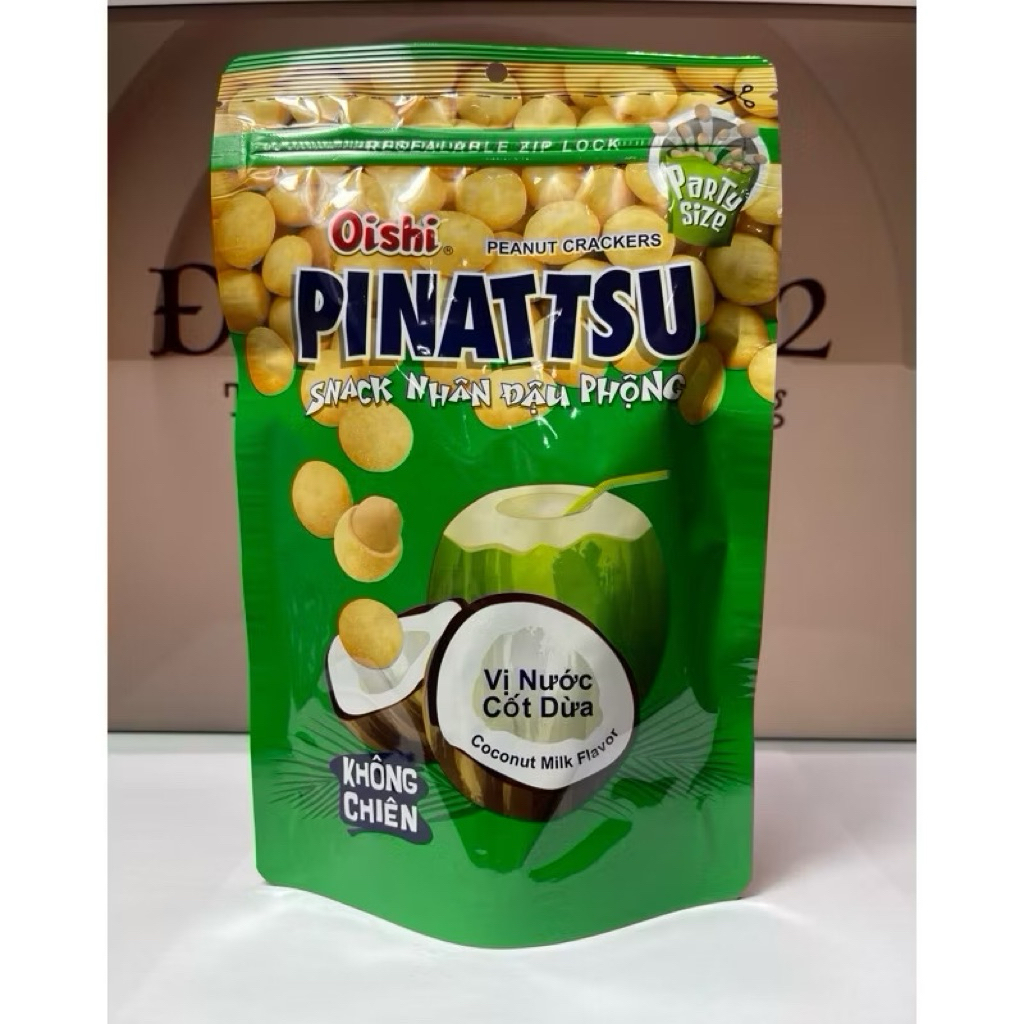 Snack nhân đậu phộng PINATTSU OISI gói lớn 85g đủ vị