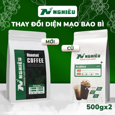 1kg |Cà phê Robusta rang mộc nguyên chất Lâm Đồng|Cà phê phin - Pha Máy