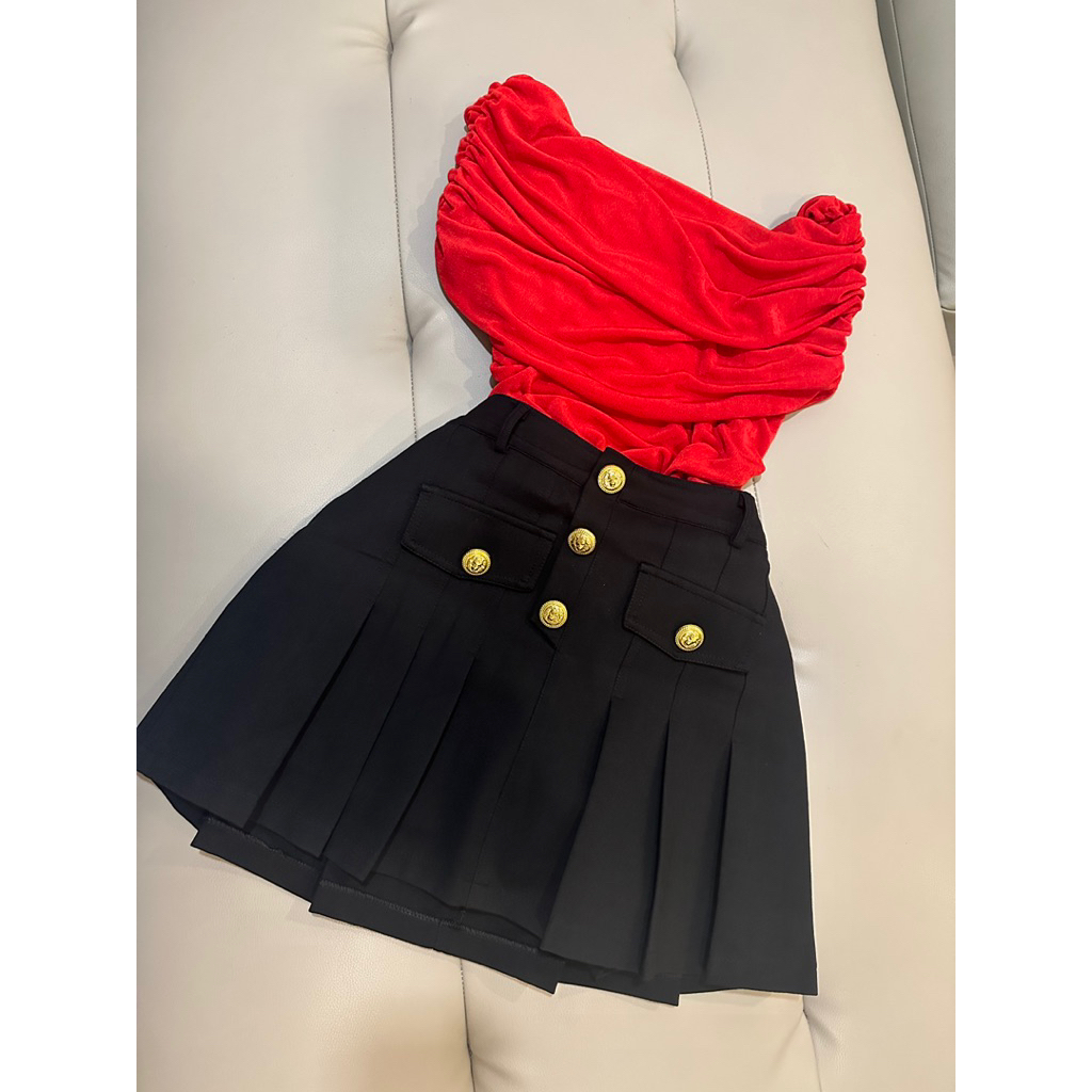 set áo nút và chân váy quần sale lẻ size