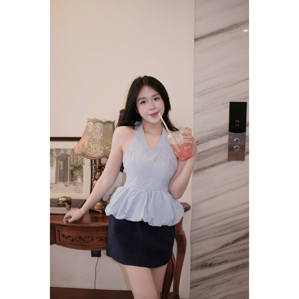 Chân váy chữ A, chân váy nữ công sở dáng ngắn chất vải cotton thái (có quần bảo hộ) - Mt classic