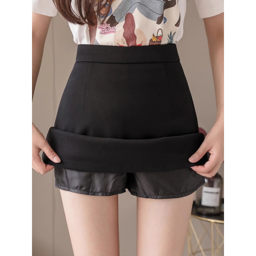 Chân váy chữ A, chân váy nữ công sở dáng ngắn chất vải cotton thái (có quần bảo hộ) - Mt classic