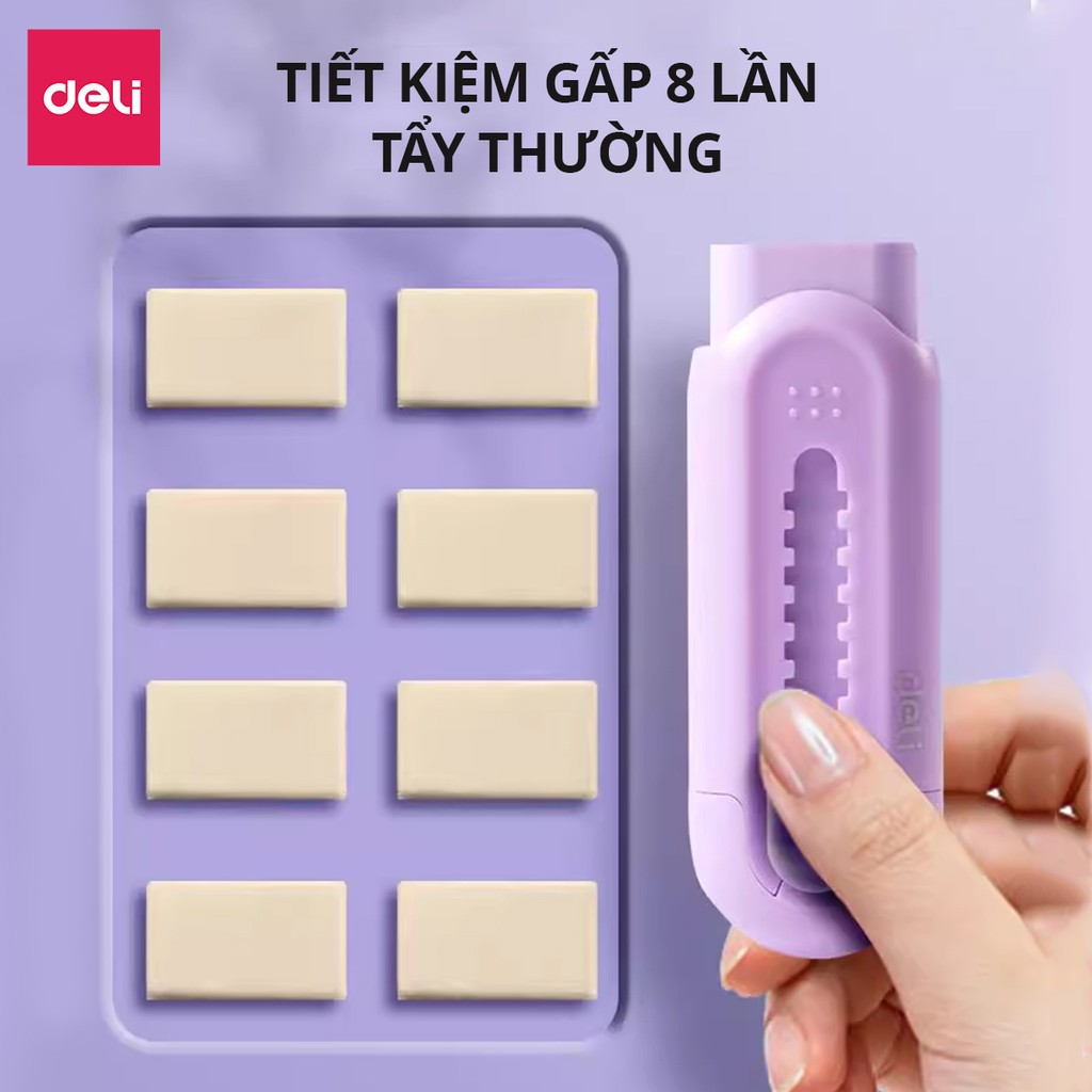 Gôm Tẩy Chì Deli Dạng Kéo – Ít Bụi, Không Dính Tay, Màu Ngẫu Nhiên