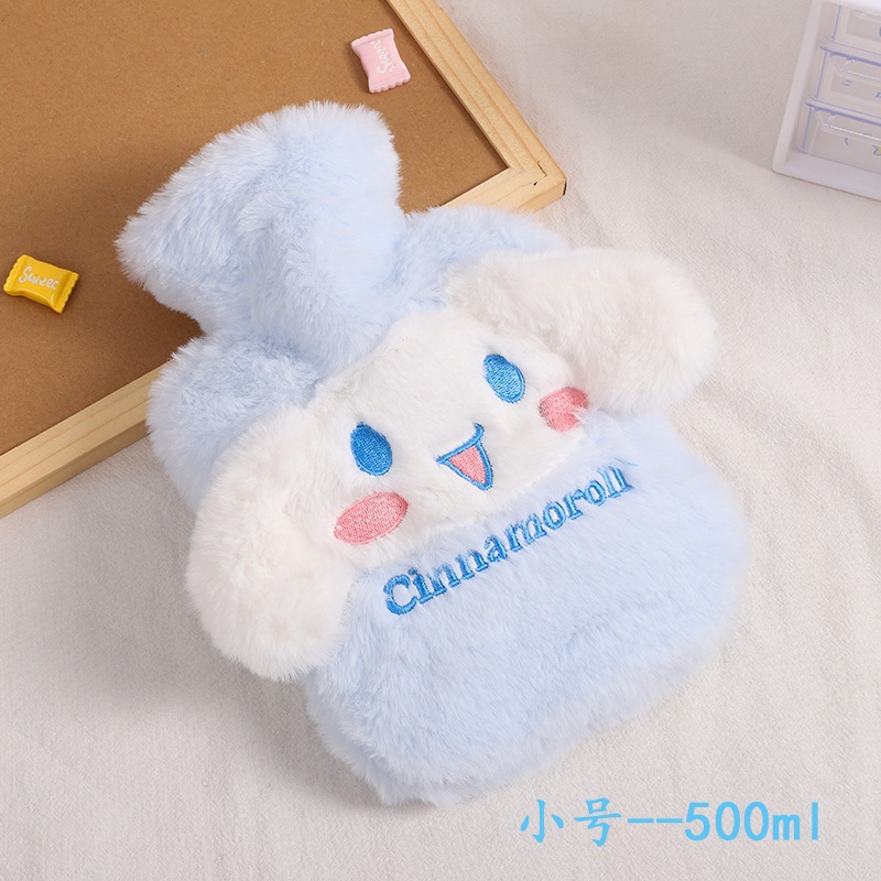 Túi chườm nóng lạnh Capybara, Hello Kitty, Lotso, Cinnamonroll vải nhung mịn 500ml, Túi chườm ấm bụng ngày dâu
