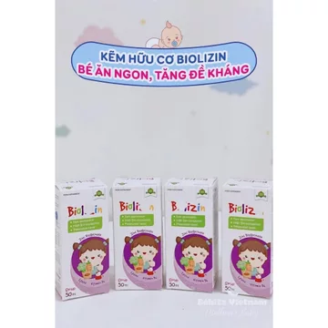 Kẽm hữu cơ Biolizin - Kẽm ăn ngon cho bé Chai 50ml