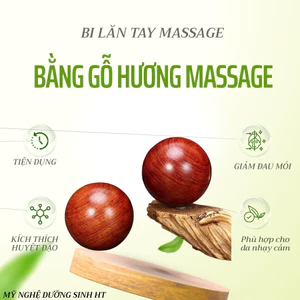 Quả bi lăn tay bằng gỗ hương giúp massage chống mỏi toàn diện - Mỹ nghệ dưỡng sinh HT