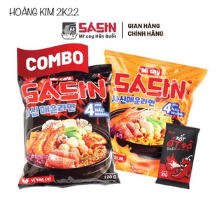 [ 5 GÓI ] MÌ CAY SASIN VỊ KIM CHI & MÌ CAY SASIN VỊ SOYUM + 5 GÓI XỐT ỚT ĐỘ 10G