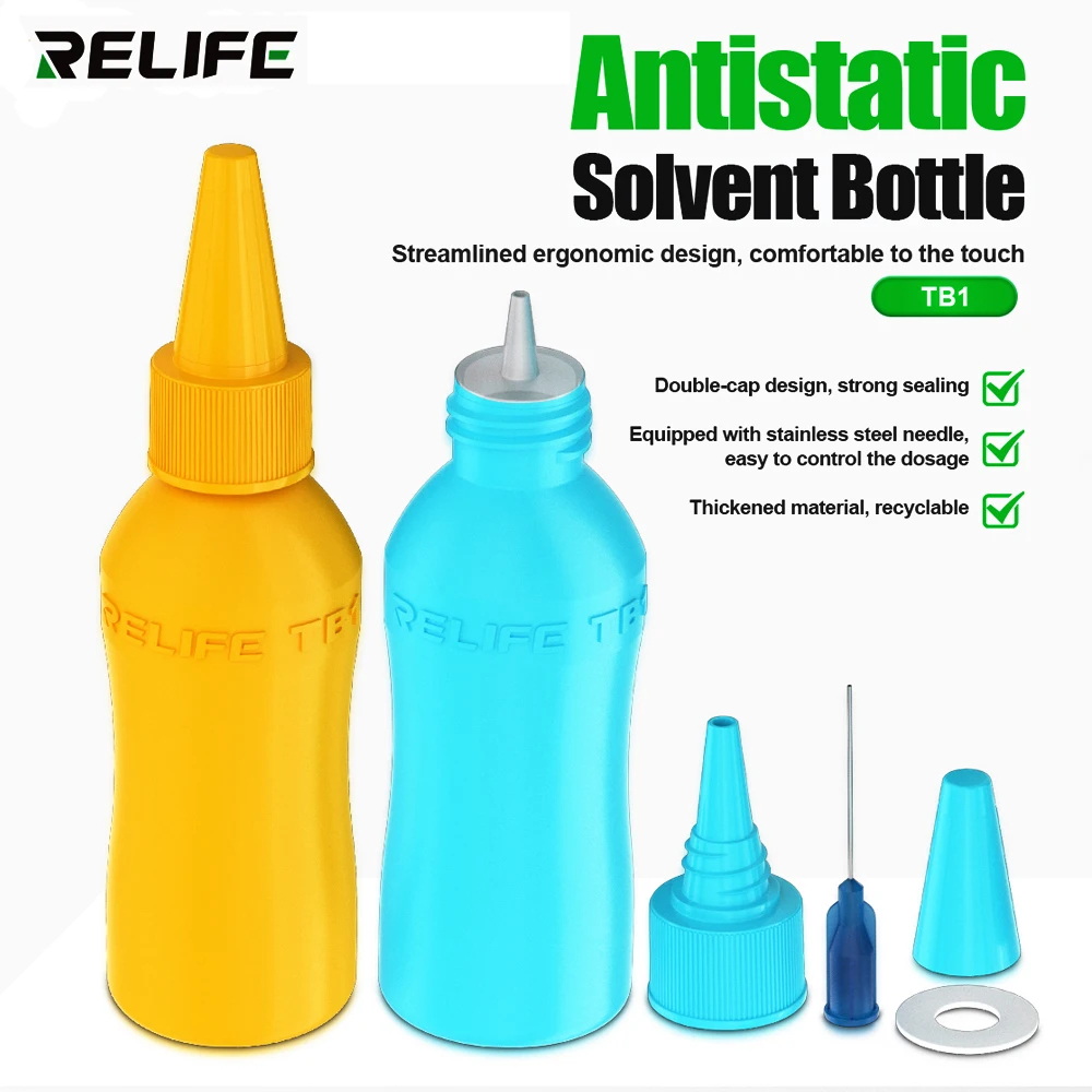 RELIFE TB1 50ml Anti-static Solvent Empty Bottle Empty Alcohol Bottle ...