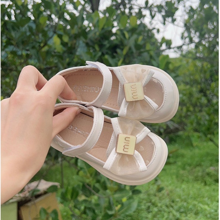 giày búp bê bé gái giày bệt cho bé lưới mùa hè 4 mùa nơ MIU nhỏ xinh xắn kiều dáng hàn quốc êm chân XD03