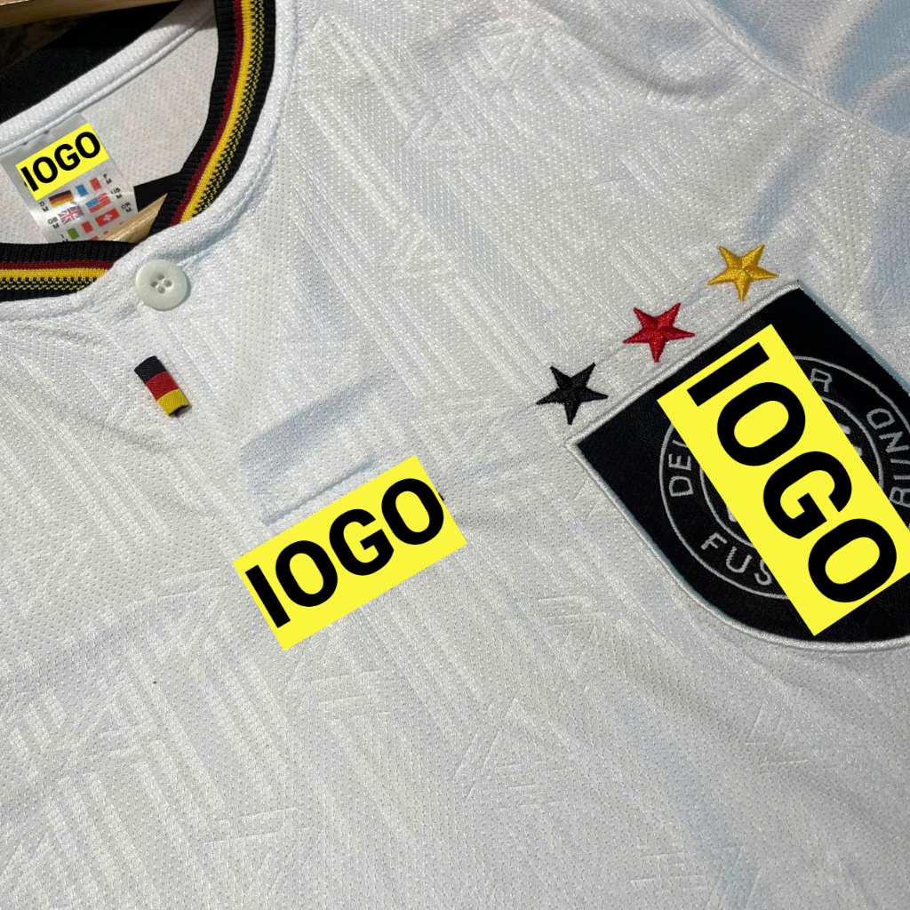 ✅Free Ship✅Bộ Quần Áo Bóng Đá Đội Tuyển Đức Retro 1996 Quần Có Túi, Áo Đá Banh Đội Tuyển Đức Retro Quần Có Túi