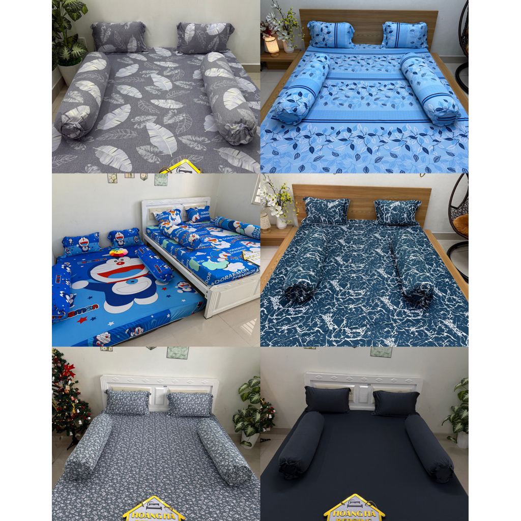 bộ ga thun lạnh có 2 áo ôm dây khóa kéo (NHIỀU MẪU)