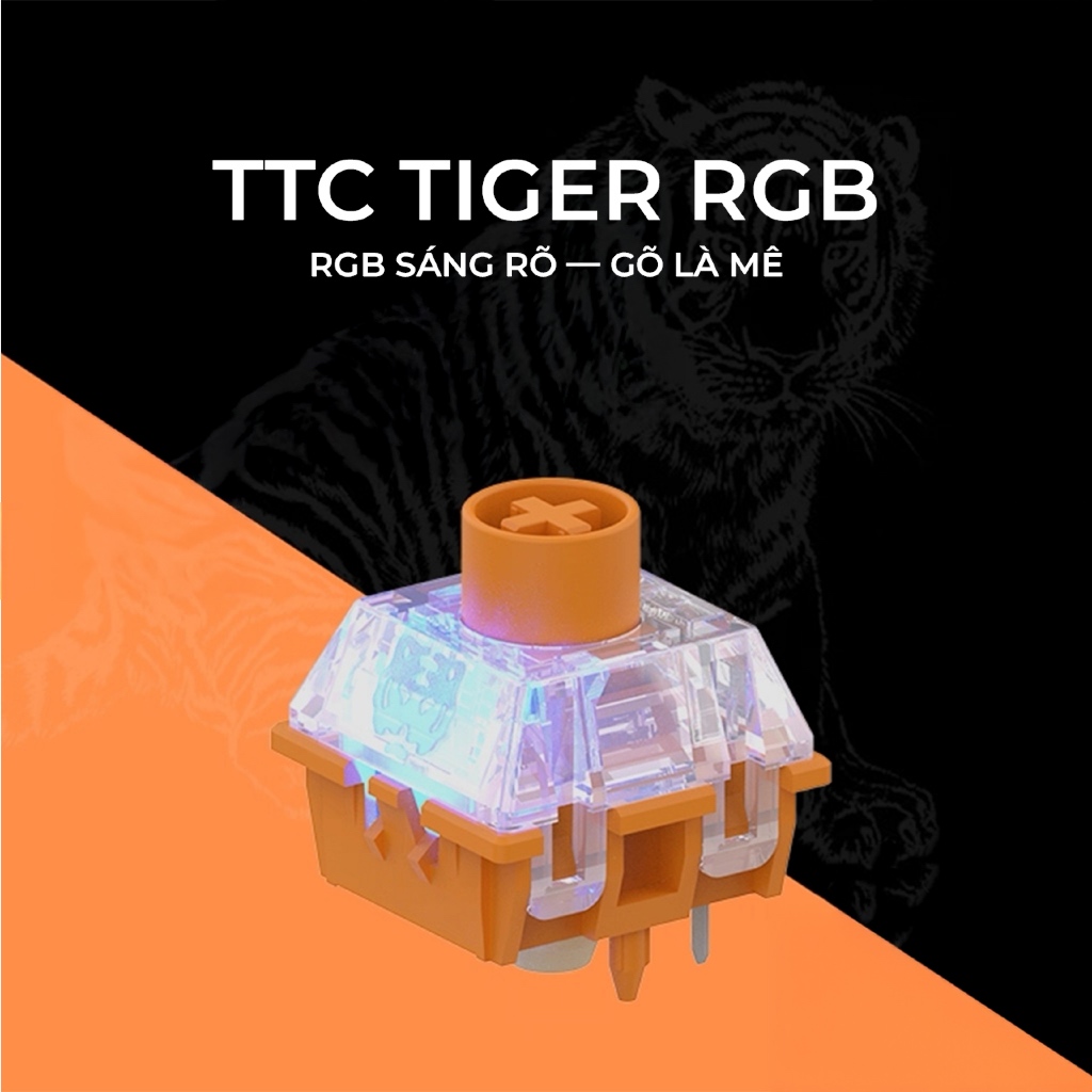 Switch TTC Tiger RGB Linear | 45gf | 5-pin MX | Pre-lube | 1.08mm pre ...