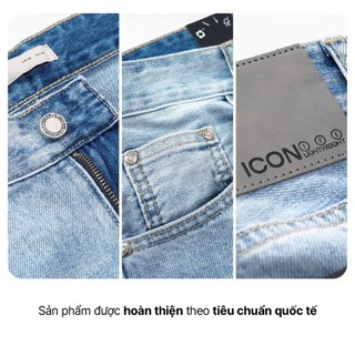 Quần jeans nam ICONDENIM, quần bò ống đứng, dáng suông, công nghệ Lightweight siêu nhẹ, chống nhăn tốt ICON105