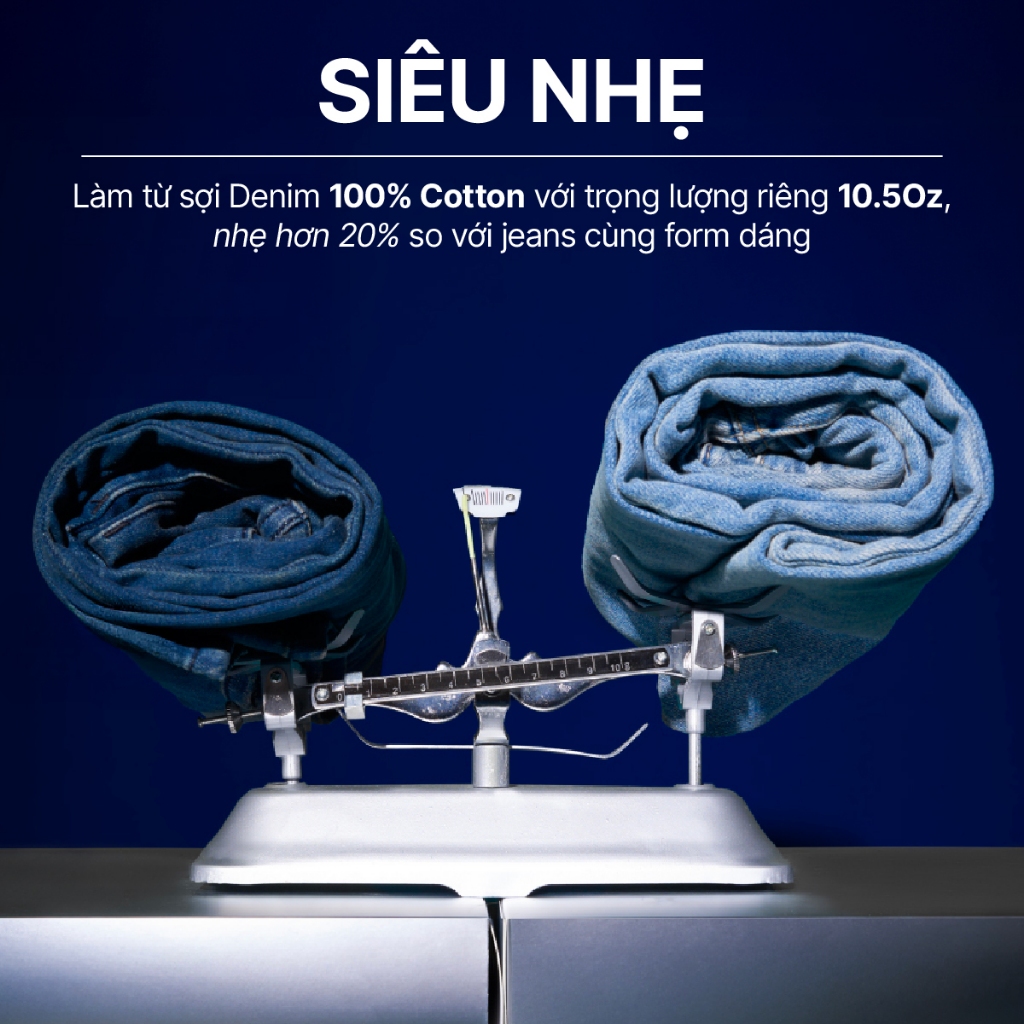 Quần jeans nam ICONDENIM, quần bò ống đứng, dáng suông, công nghệ Lightweight siêu nhẹ, chống nhăn tốt ICON105 | BigBuy360 - bigbuy360.vn