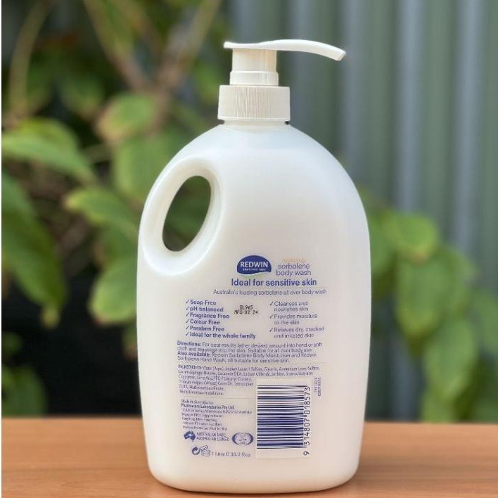 Mẫu mới Sữa tắm dưỡng ẩm (tắm ướt và tắm khô) - Redwin Sensitive Skin Sorbolene Body Wash 1 lít