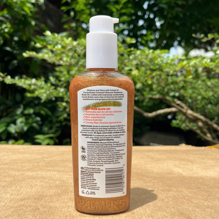 Dầu dưỡng thể có nhũ cho da lấp lánh - Palmer's Cocoa Butter Formula Shimmer Radiance Body Oil 150ml