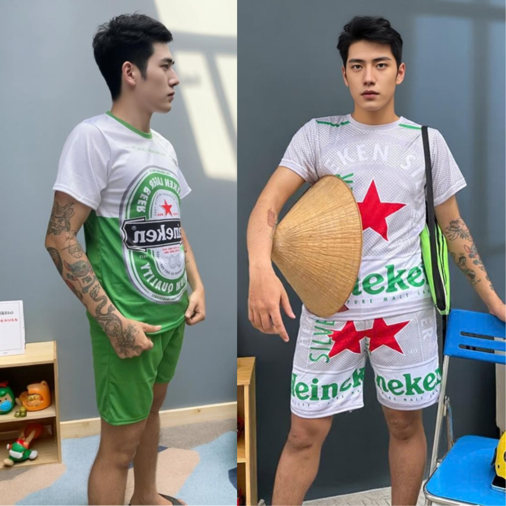 Bộ Thể Thao Mặc Nhóm Gia Đình Chất Thun Lạnh , bộ quần áo in bia kẹn xanh, kẹn bạc 5 size Kl1