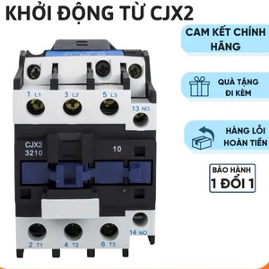 Khởi động từ CJX2,contactor CJX2,khởi 1 pha,khoi dong tu CJX2-1810,CJX2 3210