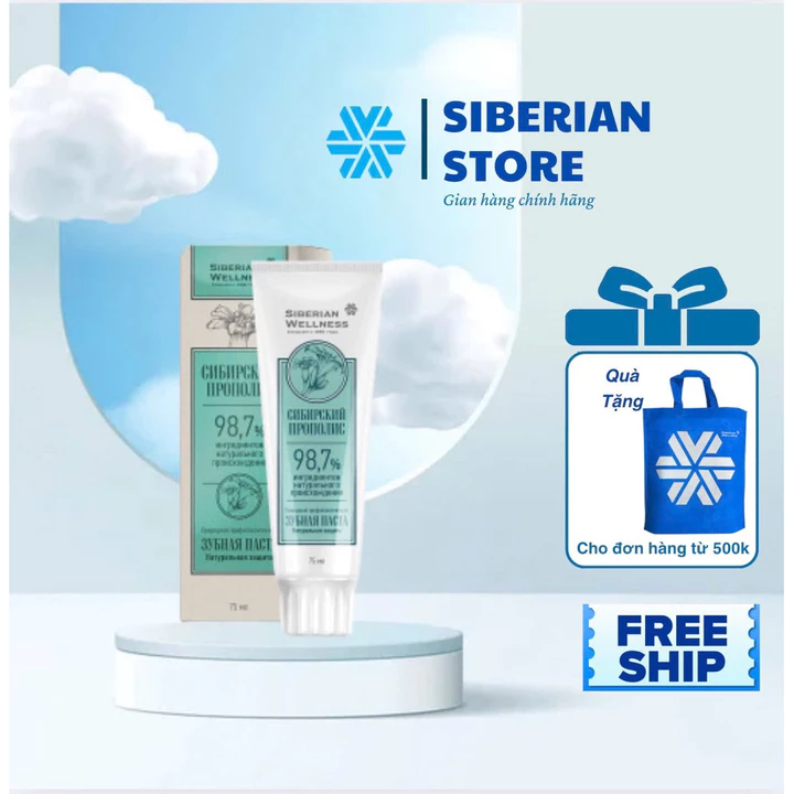 Kem đánh răng Keo ong Siberi bảo vệ tự nhiên Siberian Propolis Extra – 75ml/hộp