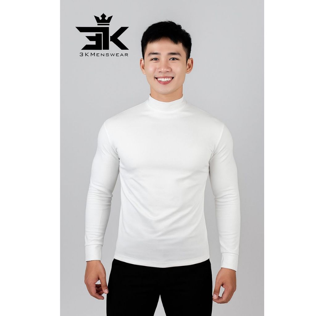 Áo giữ nhiệt, áo thun thể thao dài tay 3KMENSWEAR chất liệu thun gân tăm co giãn 4 chiều (Combo 2-3)