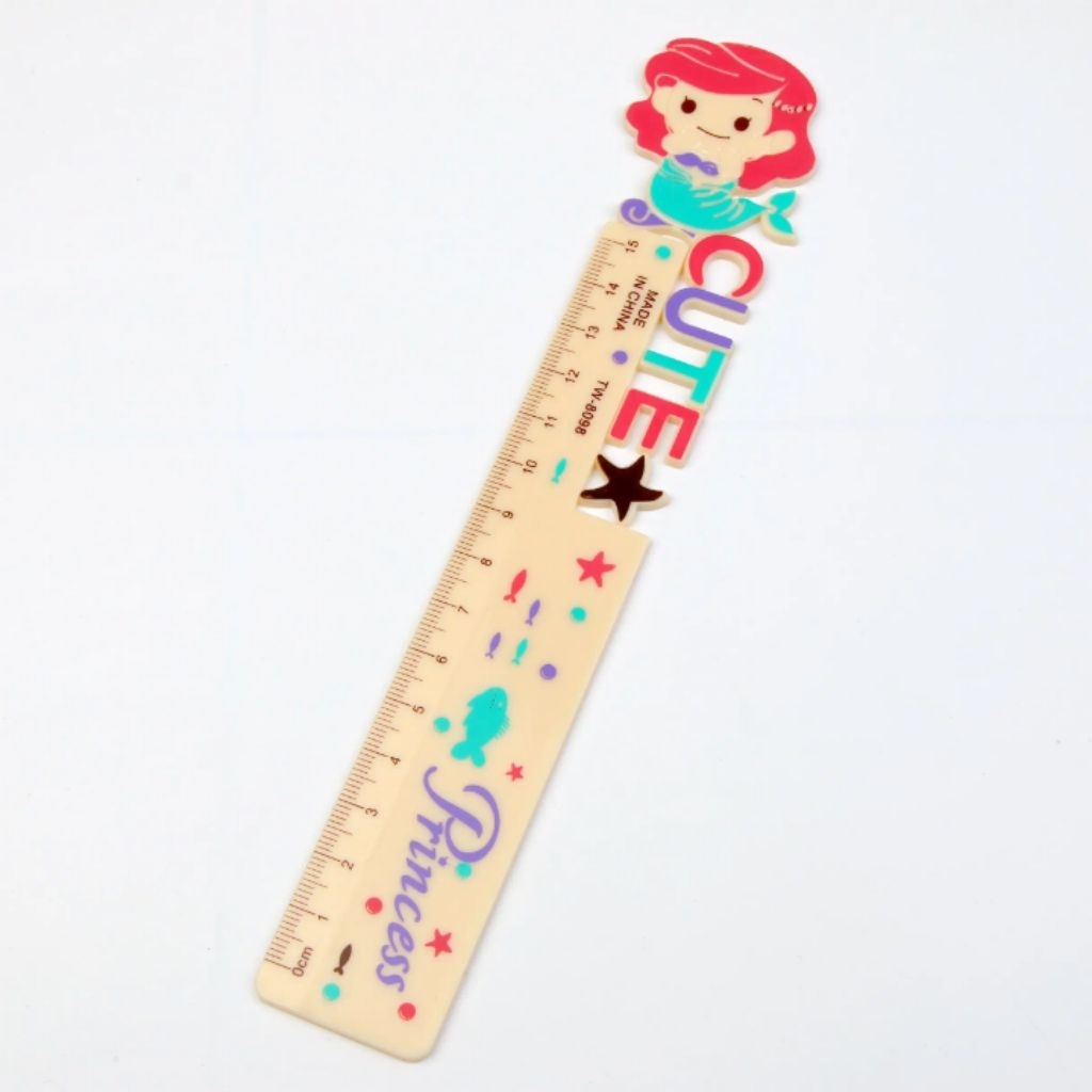 3 cây thước nhựa 15cm hình công chúa