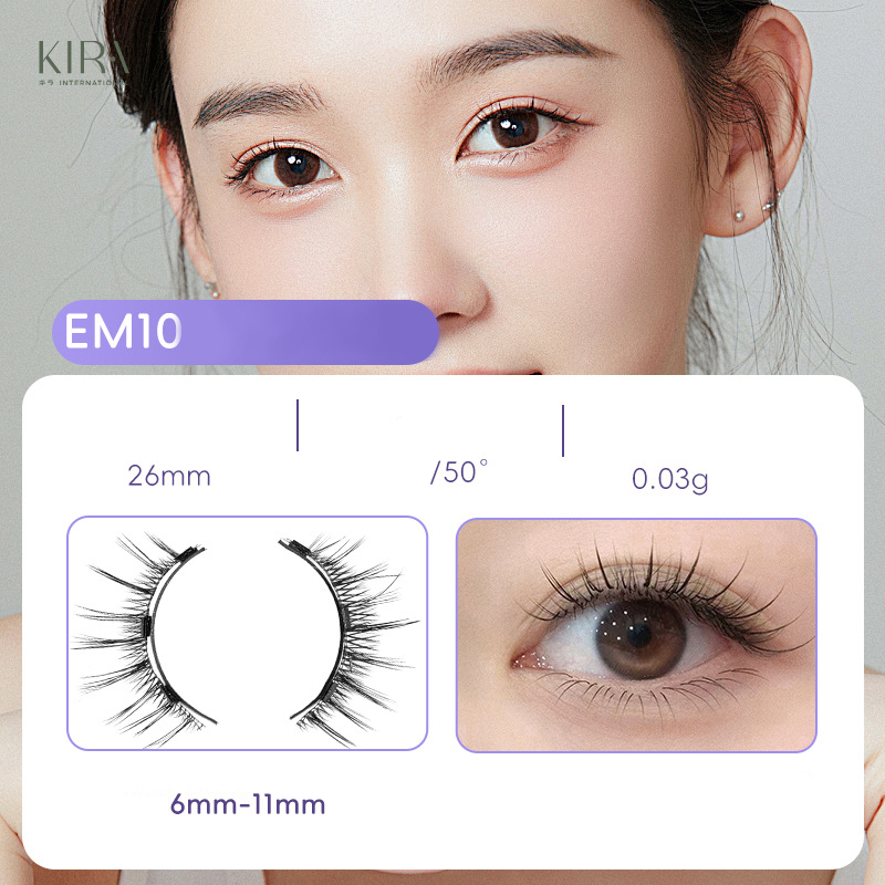 Mi từ tính phong cách Hàn Quốc với chất liệu giả lông chồn mềm mại, mang lại hiệu ứng tự nhiên như mi thật-Không kẹp mi