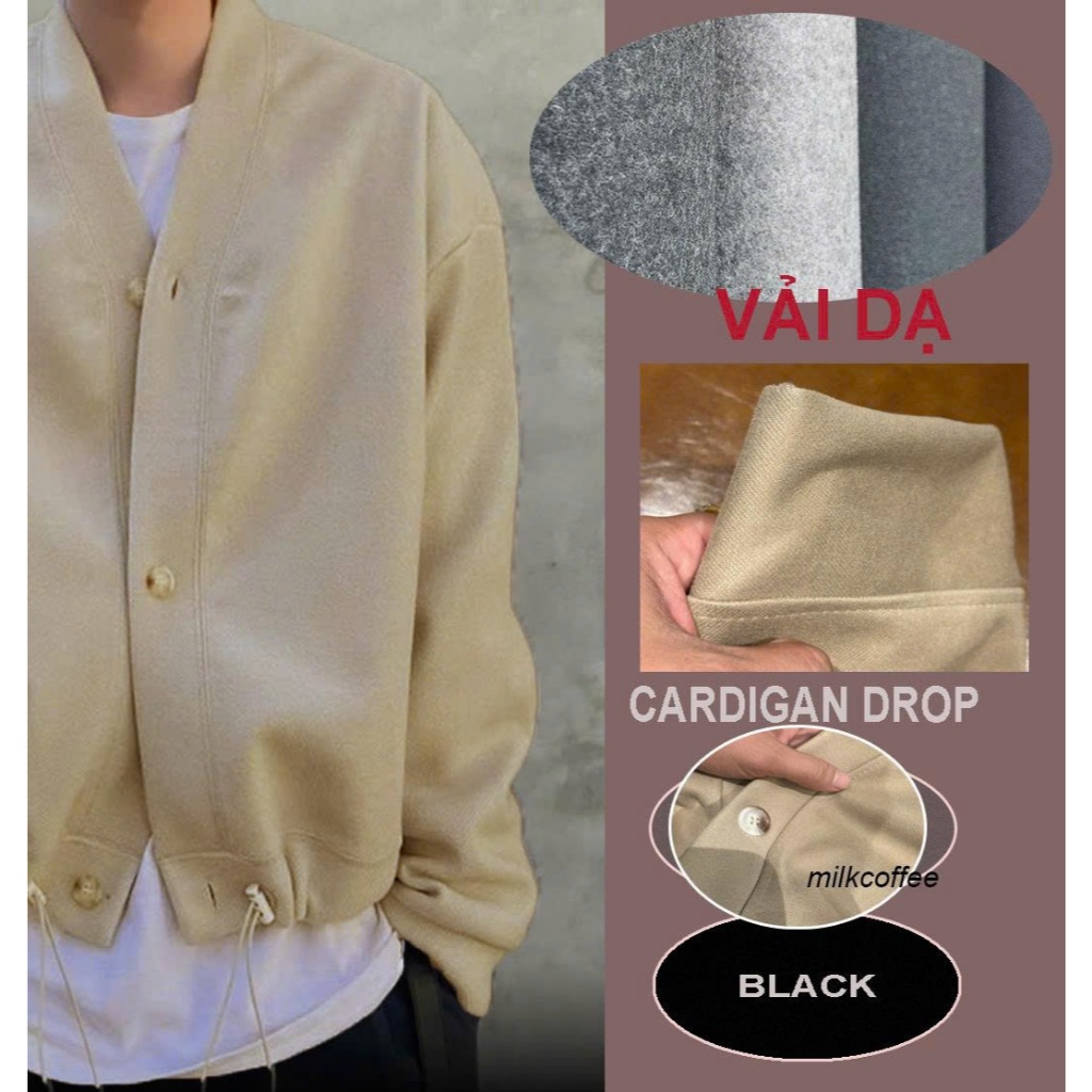 Áo khoác CADIGAN Crop top SOFT MODE Phong cách Hàn ICVCVVNI Unisex